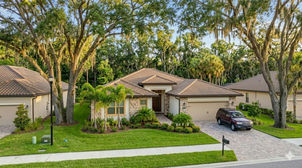Seamless aluminum with corner downspout on a classic Altamonte-era ranch home