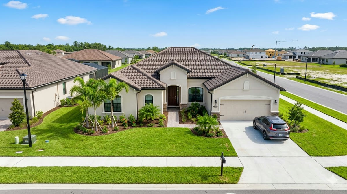 New seamless gutters on new construction — the upgrade many Apopka builders skip