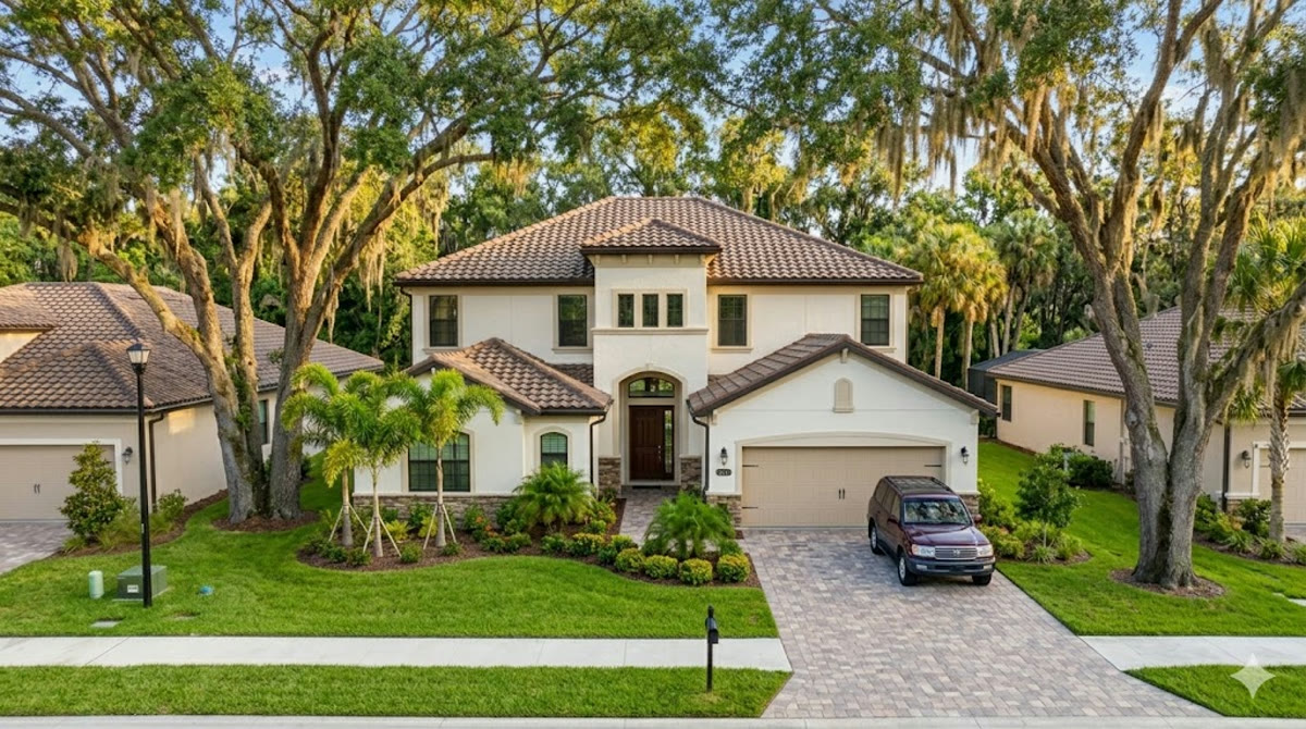 A color-matched seamless system on a Lake Mary-style planned-community home